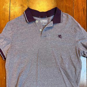Express "Stretch Pique Polo" (Purple, Medium)